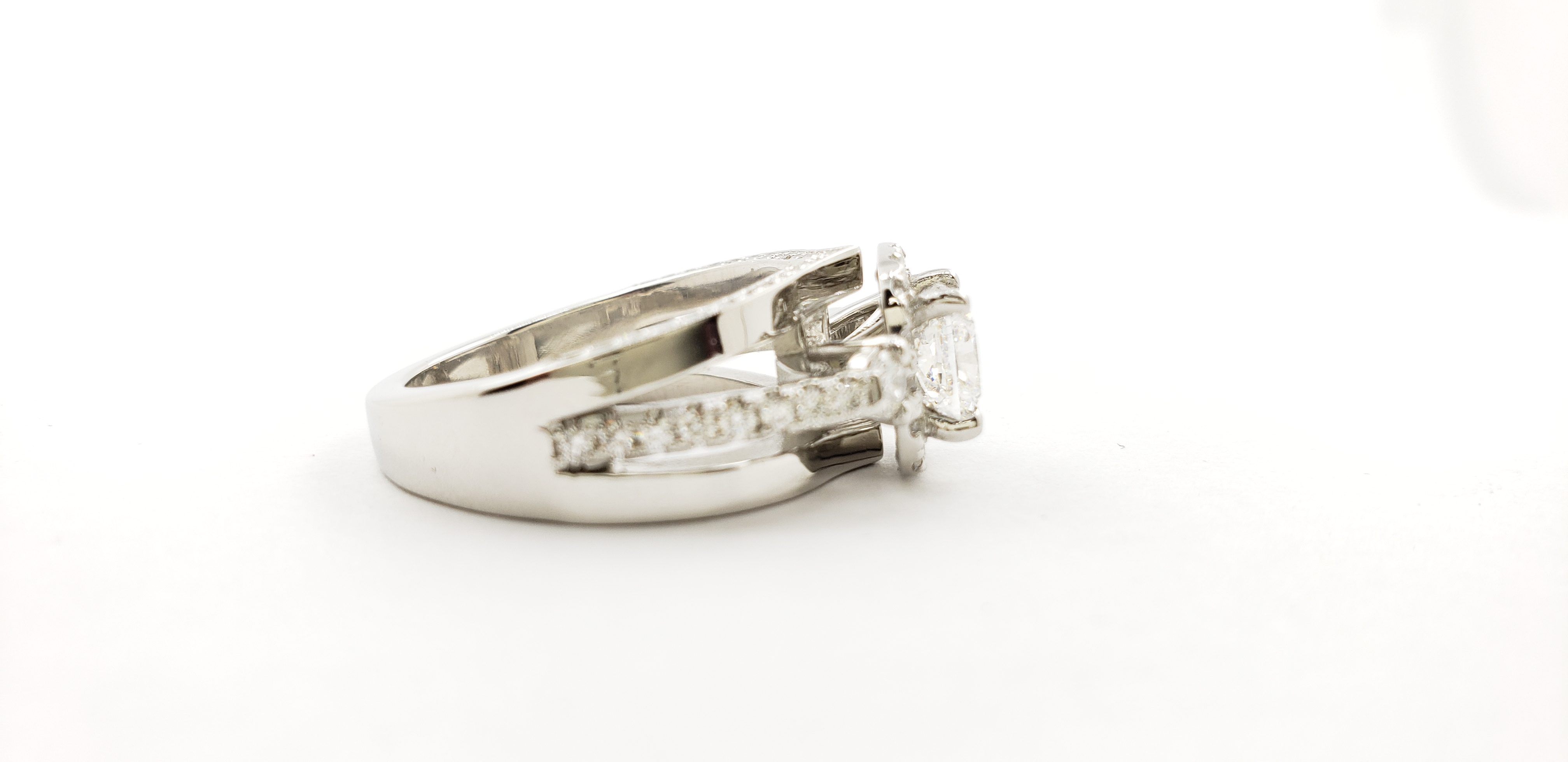 Cushion Shape Halo Diamond Ring